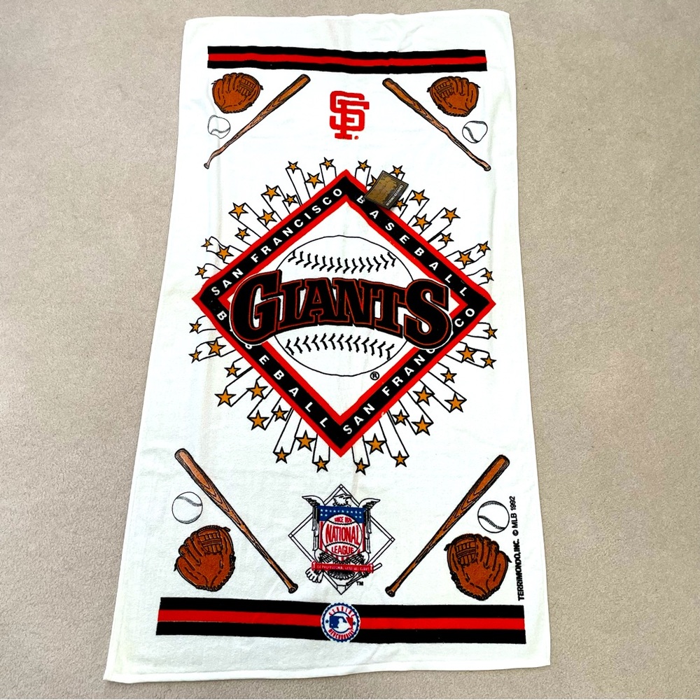 Vintage 1992 San Francisco Giants Beach / Pool Towel NWT